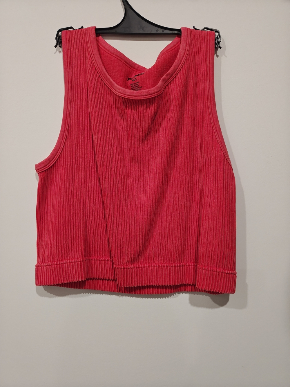 FreshWear Ribbed Tank Top in Bright Red